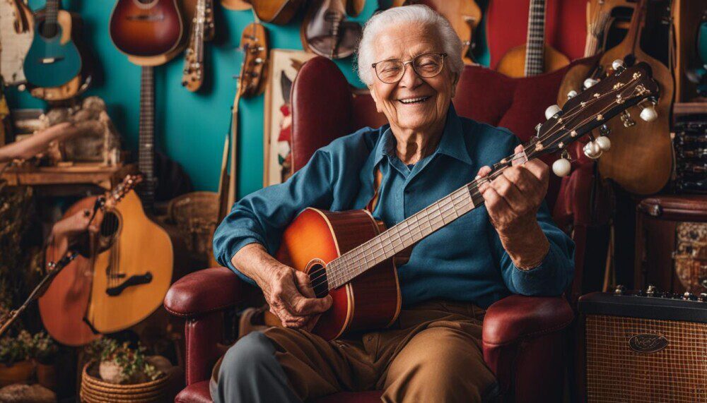 Older Adult Playing Guitar